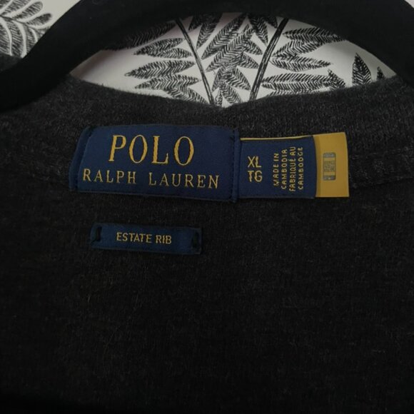 Dark Grey Ralph Lauren Polo Pullover Mens XL Half Zip - Picture 4 of 6